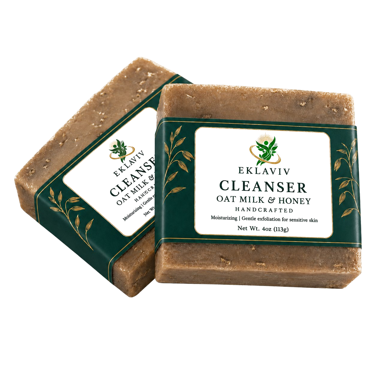 EKLAVIV Oat Milk and Honey Cleanser bar front