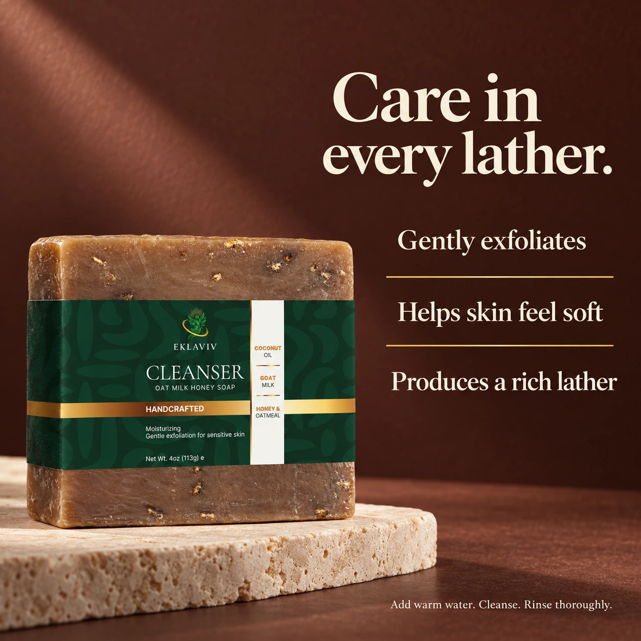 Oat Milk & Honey Cleanser — What does the cleansing bar offer?