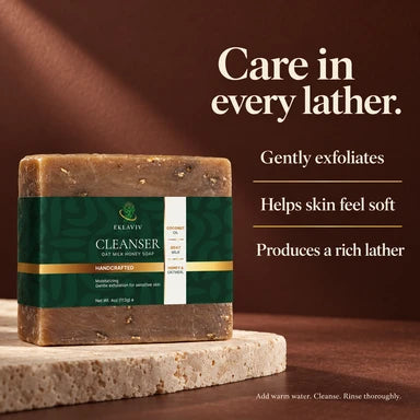 Oat Milk & Honey Cleanser — What does the cleansing bar offer?